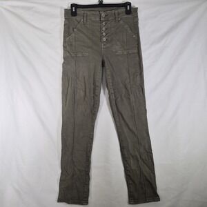American Eagle Hi-Rise Jegging Olive Green Button Fly Stretch Skinny Jeans...